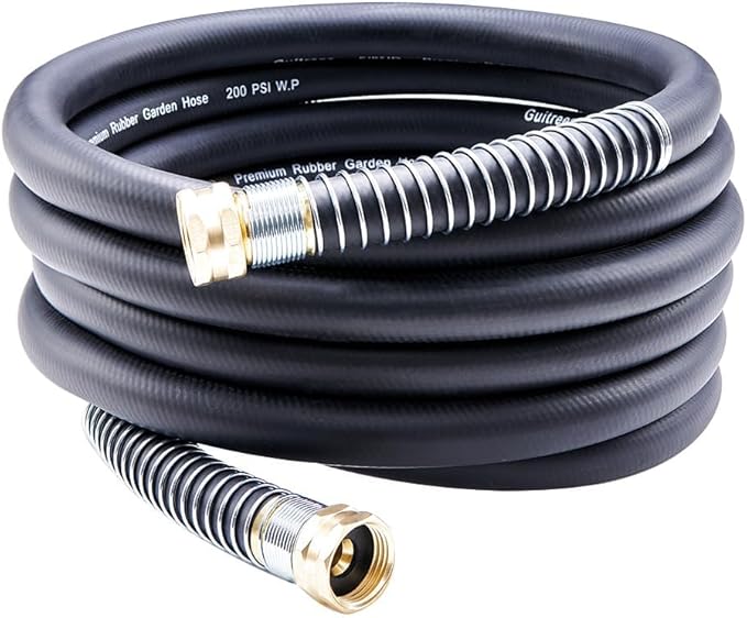 Leader Garden Hose 15ft x 3/4, Heavy Duty Short Water Hose, Female to Female Fittings, Five Layered Braiding for Durability, 1000PSI Burst, 300PSI Working (Black)