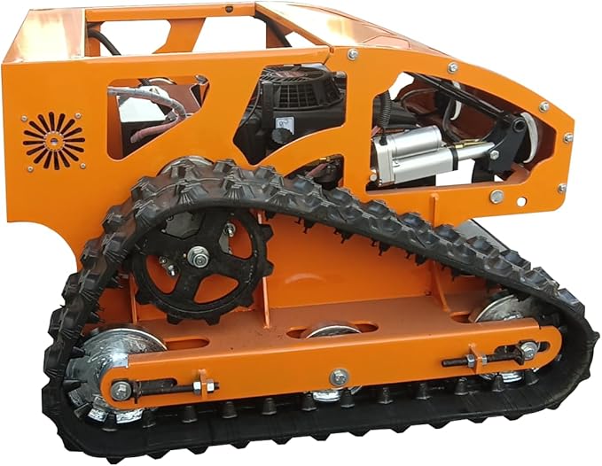 Remote Control Robotic Lawn Mower, Automatic Track for 45° Slope, 6HP at 3600 RPM, 21.7" Cutting Width Cutting Range 0.4-5.1in, All Terrain Grass Cutter Yard Mower USA Stock