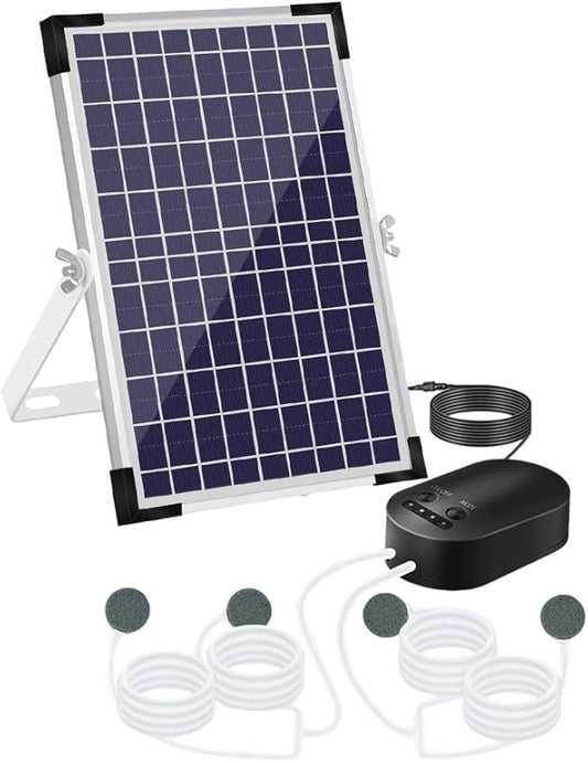 10W Solar Pond Aerator, Solar Powered Efficiency, Adjustable Ventilation Modes, Long Lasting Performance