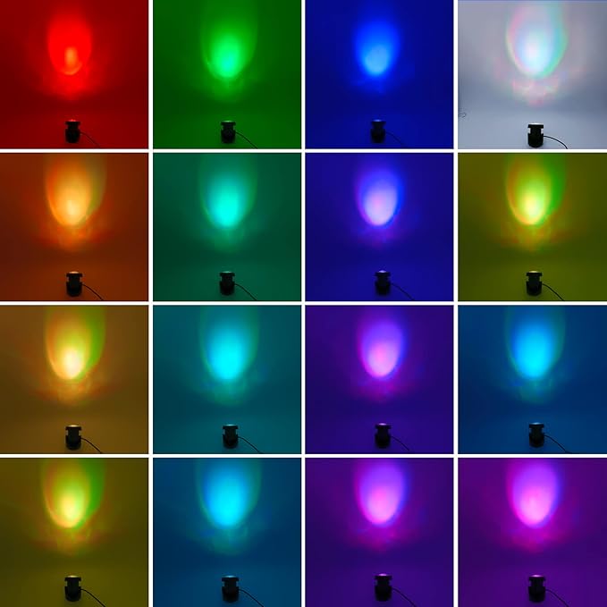 Colored Pond Lights with Timer, APP Control RGB Fountain Light IP68 Waterproof, Dimmable Outdoor Landscape Lights for Fish Tank Pond Fountain Garden (4 Lights)