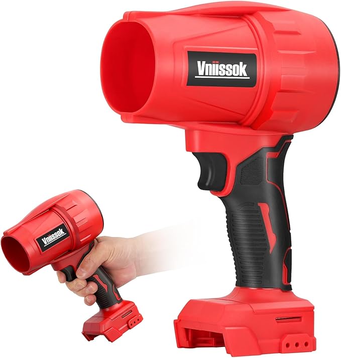 Electric Cordless Leaf Blower Compatible for Milwaukee 18V Batteries(No Battery), Handheld Jet Fan Air Blower for Patio Cleaning, Lawn Care, Blowing Leaves and Dust (Compatible for Milwaukee Battery)