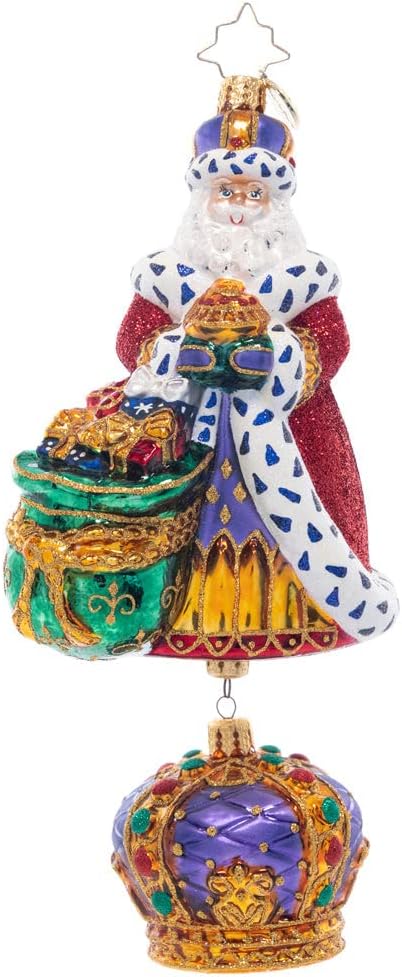 Christopher Radko Hand-Crafted European Glass Christmas Decorative Ornament, The King of Christmas