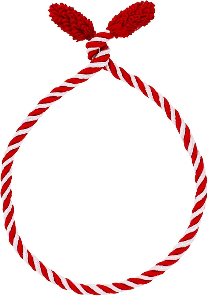 Haute Decor Decorative Garland Ties, 6 Pack, 20 inches (Red and White) - Hang Garland, Lights, Decorations