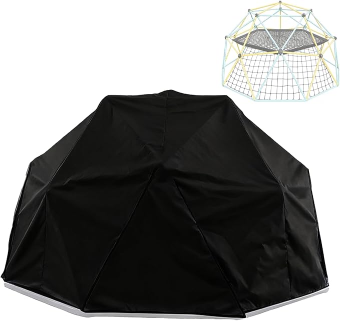Cover for 10FT Climbing Dome,Outdoor Jungle Gym Covers,Waterproof Dustproof Shield for Geometric Hemispherical Climber/Play Equipment/Climbing Toys/Monkey Bars for Backyard(10 x 4.8ft)