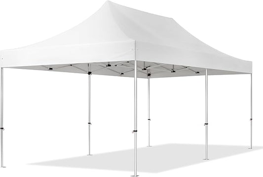TOOLPORT 10x20 ft PES 800 Pop up canopy PROFESSIONAL Aluminium 1.6 in., White
