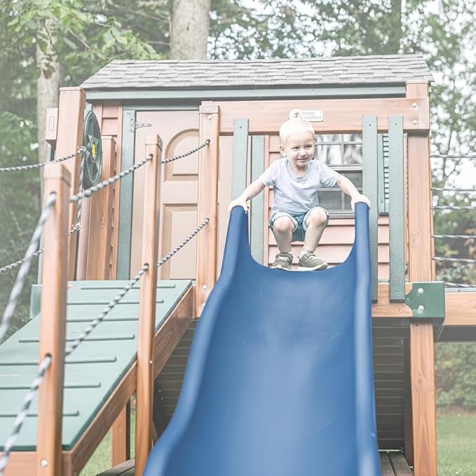 Avalanche Slide for Playsets – Seamless, Heavy-Duty & Safe Fun, Blue | TUSK Strong℠ (Blue, 12 ft)
