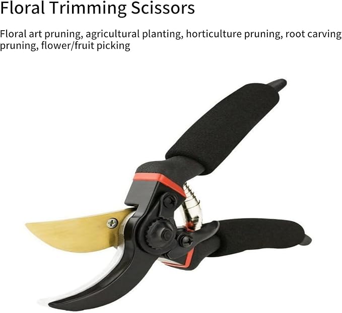 ultra-sharp garden shears, manganese steel blade, twice the result with half the effort, classic craftsmanship, integrated, long-lasting use - light flower branch pruning tool