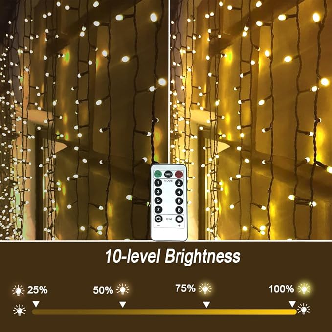 Warm White String Lights Indoor, 2 Pack 36ft 100LED Christmas String Lights with Remote and Timer, Twinkle Christmas Tree Decor Lights Dimmable Waterproof, Xmas Lights Indoor/Outdoor