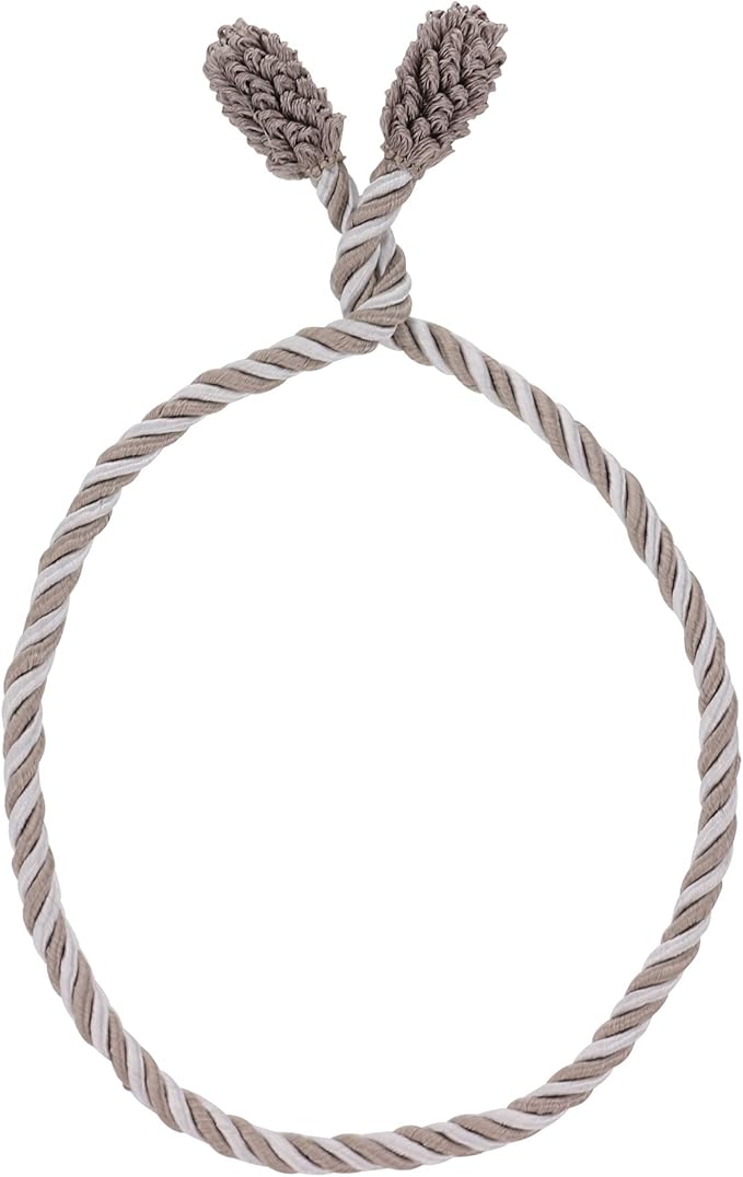 Haute Decor Decorative Twist Ties, 6 Pack, 20 inches (Taupe and White) - Hang Garland, Lights, Decorations