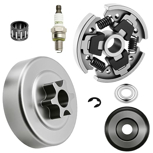 3/8" 6T Sprocket Clutch Drum Bearing Chainsaw Parts Kit 7 Pcs for Stihl MS171 MS181 MS171C MS181C MS211 MS211C, for Stihl OEM Parts Clutch Cover Chainsaws Replacement Part for Stihl 1139 160 2000
