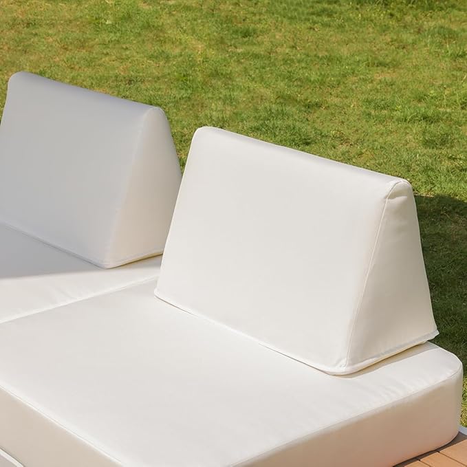 homary Outdoor Modular Sectional Sofa Set, Pool Lounge Chairs 5-Piece Outdoor Patio Conversation Sets with Waterproof Cushion and Coffee Tables（Without Umbrella） for Patio, Balcony, Garden, Pool