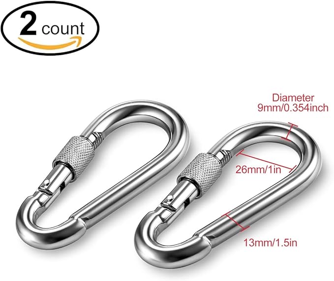 Black Swing Swivel, 35 KN Safest Rotational Device Hanging Accessory