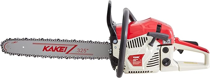 Gas Chainsaw 61.5CC, 2-Stroke Gas Powered Chainsaw with 18-Inch Bar, 0.325" Pitch .050" Gauge 72DL Chain, 2.75HP Engine, Easy Start, Low Kickback, for Tree Cutting, Logging, and Firewood