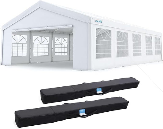 Quictent 20x30 Party Tent Heavy Duty Outdoor Canopy Tent Carport Event Shelter Wedding Tents for Parties with Storage Bags(Church)