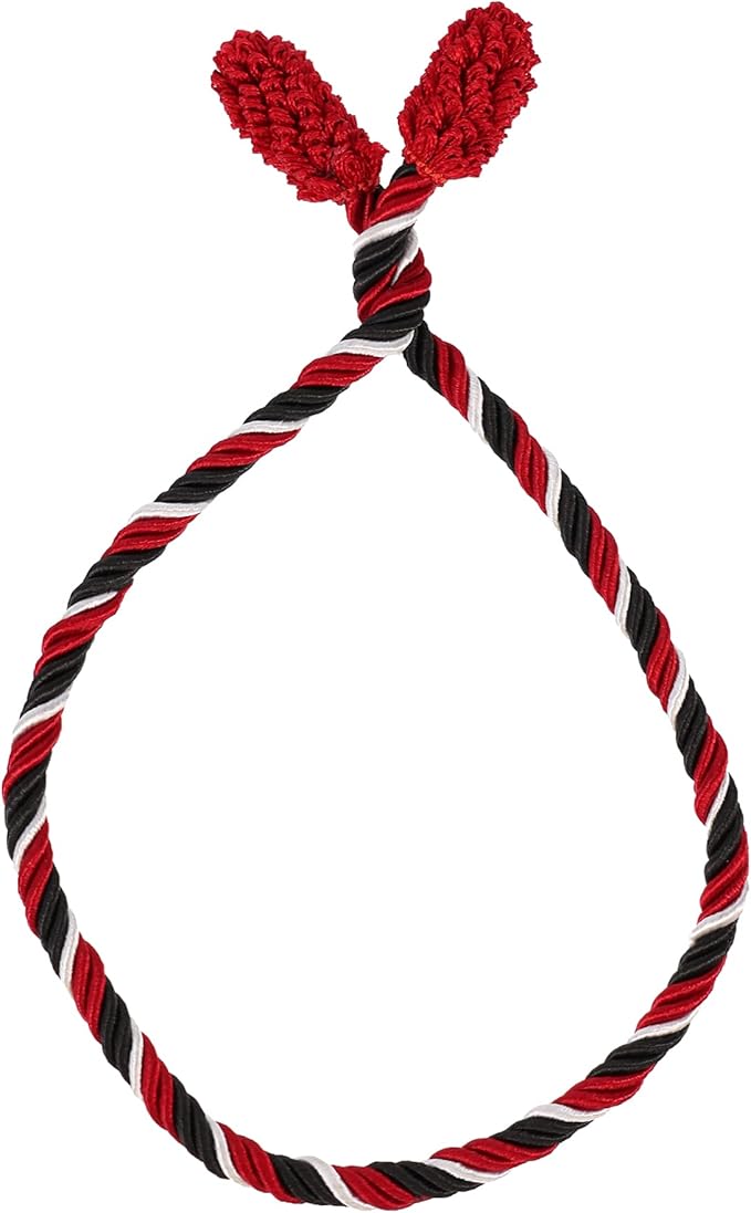 Haute Decor Decorative Twist Ties, 6 Pack, 20 inches (Black/Red/White) - Hang Garland, Lights, Decorations