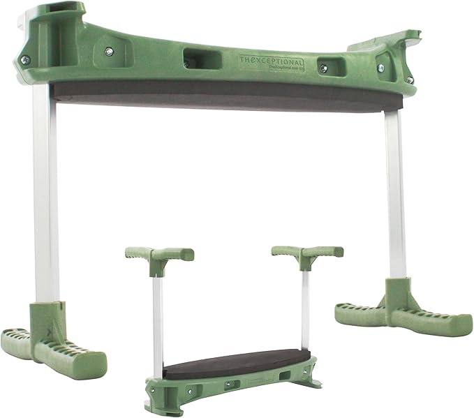 TheXceptional Kneelie with Tush Pad | Kneeling Bench for Gardening | Ergonomic Garden Stool Kneeler with Handles | Garden Kneelers for Gardeners | Made in USA by Vertex Products | Model EX152