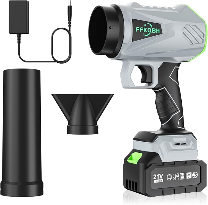 Leaf Blower Cordless with High Power,with Battery and Charger£¬Extended Nozzle, Lightweight Handheld Design, Leaf Blower for Patio Cleaning,car Blowing Water,Lawn Care (No Battery)