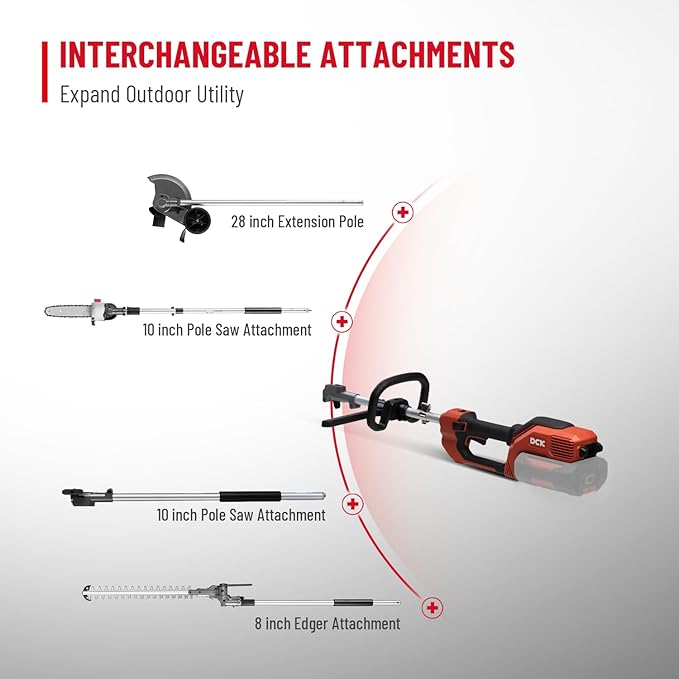 Powerful String Trimmer & Edger - 15-Inch Telescopic Carbon Fiber Straight Shaft Cordless Weed Wacker with Wrench and Shoulder Strap (Tool Only)