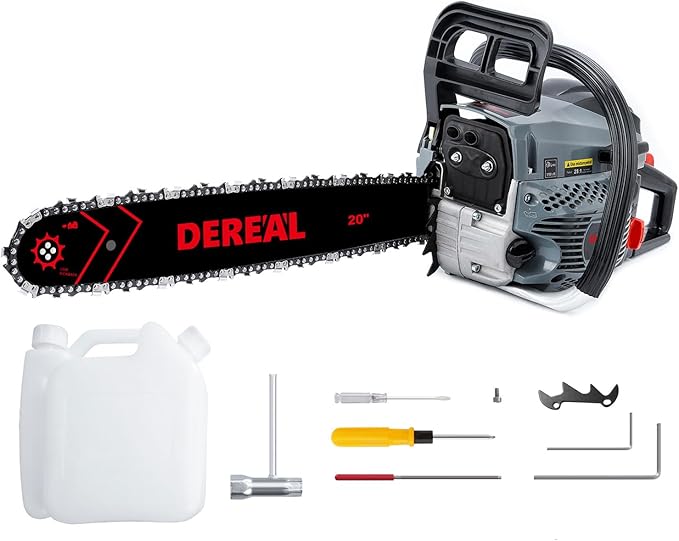 Gas Chainsaws 20 Inch 62CC Gas Powered Chainsaw 3.4HP 2 Stroke Engine Gas Power Chain Saw for Cutting Wood Outdoor Garden Farm Home