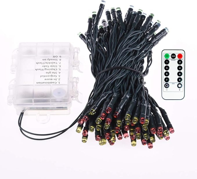 Battery Remote Control Fairy lights for festive decoration String Lights 100 LED Clear Mini Lights for party Wedding Indoor Outdoor Wreath Party Garden Thanksgiving Decoration, 36ft Waterproof