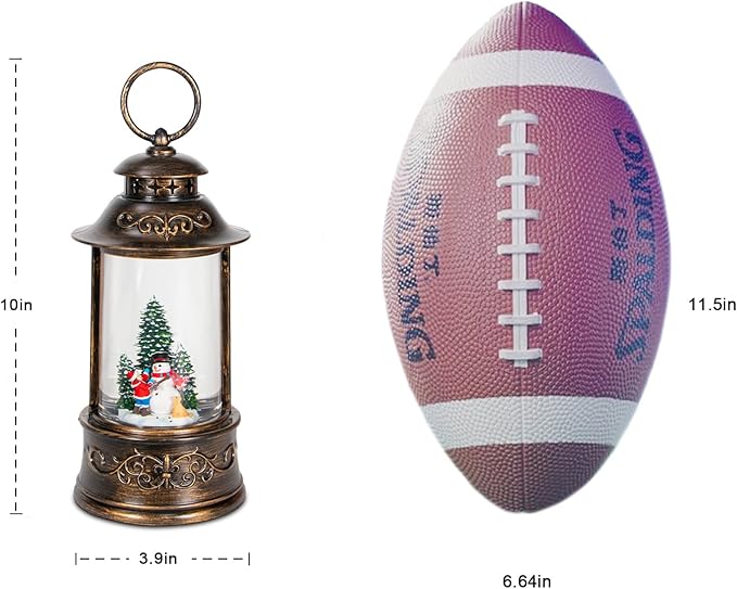 Christmas Snow Globes, Glittering Snowman Christmas Tree Christmas Lantern with 8 Christmas Music Songs, USB & Battery Operated 6h Timer Christmas Music Box for Christmas Decor Indoor Tabletop Gifts
