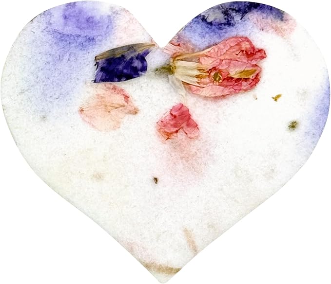 Heart Seed Paper – 50pcs Small Pink & Purple Plantable Wildflower, Writable & Plantable Gift for Moms, Plant Lover, & Teachers, Ideal for Weddings, Baby Shower, Memorial, & Celebrations