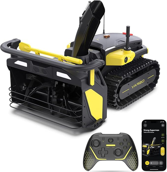 YARBO Snow Blower Robot, 24/7 Autonomous 2-Stage Robotic Snowblower Cordless with Modular Design, 6-40ft Throwing Distance, 12" Cleaning Height, Auto-Mapping, AI Vision & RTK GPS for Navigation