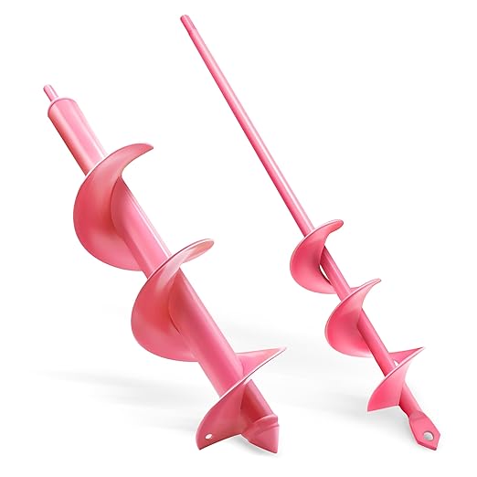 TCBWFY Garden Auger Drill Bit Set - 3.5 x 16 Inch & 1.6 x 16.5 Inch Auger Drill Bits for Planting - Heavy-Duty Garden Tools for Bulbs, Flowers, and Vegetables