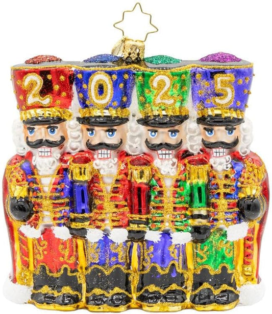 Christopher Radko Hand-Crafted European Glass Christmas Tree Decorative Ornament, 2025 Marching Guardians