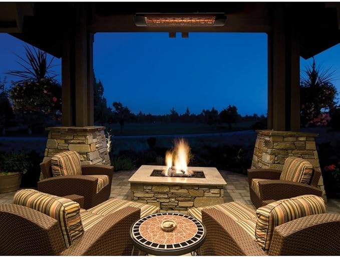 EF25480S 2500 Watt Single Element 39 Inch Electric Patio Heater, Voltage: 480, Finish Color: Stainless Steel, Decorative Fascia: No Fascia