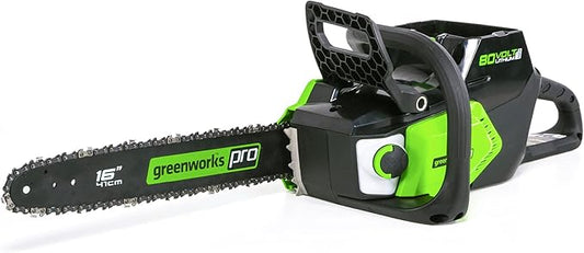 Greenworks 80V 16 Brushless Cordless Chainsaw (Great For Tree Felling, Limbing, Pruning, and Firewood / 75+ Compatible Tools), Tool Only