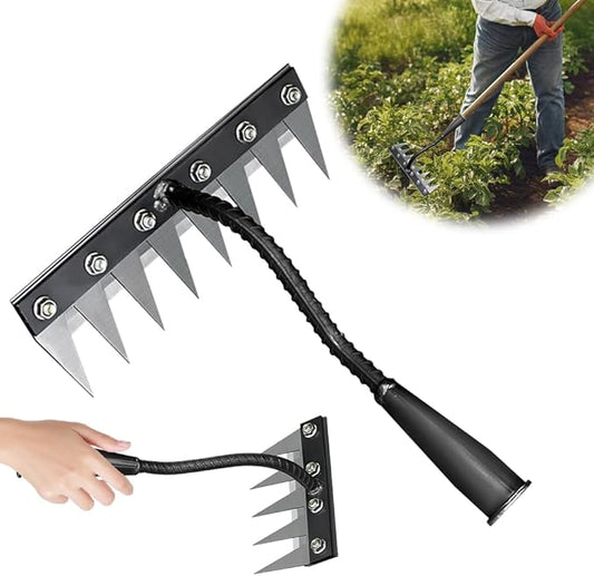 Detachable Gardening Hand Weeder Tool, 2025 New Manual Weeder Claw Remover Tool Weed Puller Tool, Manganese Steel Manual Weeder Claw Remover Tool Weeding Tools for Yard and Garden (8 Tines)
