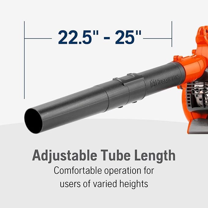 Husqvarna 125B Gas Leaf Blower, 28-cc 1.1-HP 2-Cycle Handheld Leaf Blower, 470-CFM, 170-MPH, 12.5-N Powerful Clearing Performance and Ergonomic Design, Gifts for dad