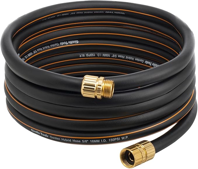Giraffe Hybrid Garden Hose 5/8 x 25ft, Custom Length, NO Kink, Flexible, Leakproof Hose with Male to Female Fittings, 600 Burst PSI