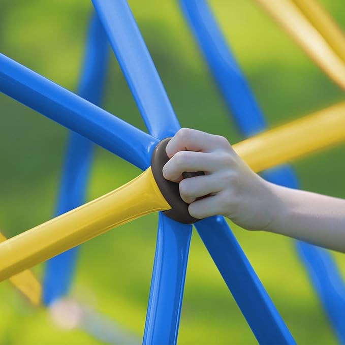 Zupapa New Upgraded Outdoor Geometric Dome Climber with 750LBS Weight Capability,3D Assembly Video,Suitable for 1-6 Kids Climbing Frame (Blue, 9FT)