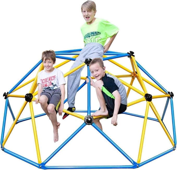 Zupapa Experience Ultimate Fun with The 2025 Upgraded Decagonal Geo Dome Climber - Supports 750LBS and Easy Assembly for Kids (Blue, 6FT)