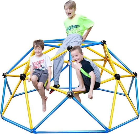 Zupapa Experience Ultimate Fun with The 2025 Upgraded Decagonal Geo Dome Climber - Supports 750LBS and Easy Assembly for Kids (Blue, 6FT)