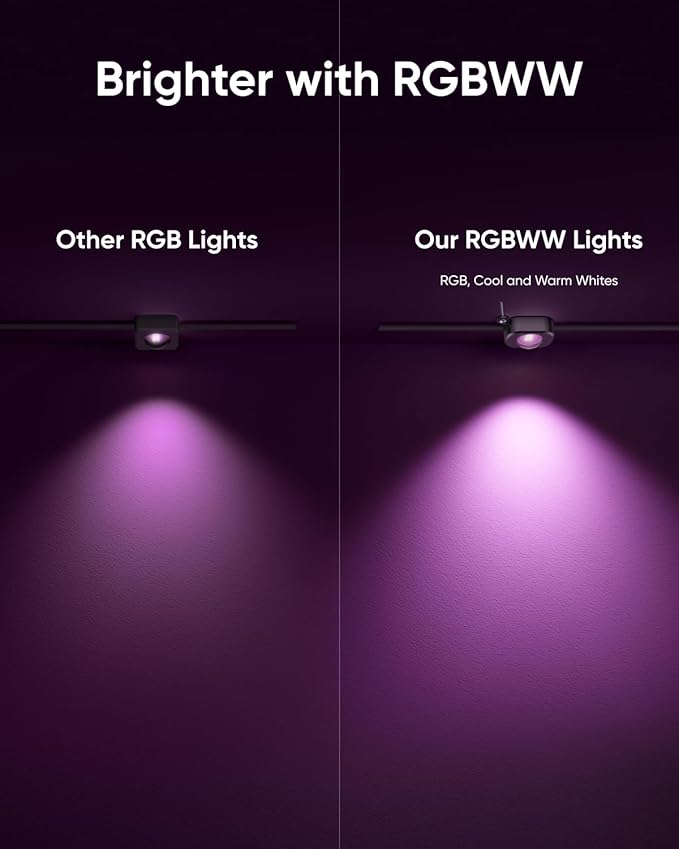 eufy Permanent Outdoor Lights E22, 150ft with 90 Triple-LED Lights, Smart RGBWW, Daily and Holiday, Up to IP67 Waterproof, AI Lighting Themes for Halloween, Christmas, Links with Cameras, Black
