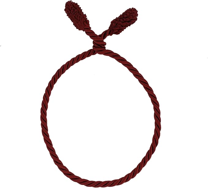 Haute Decor Decorative Garland Ties, 6 Pack, 20 inches (Burgundy) - Easily Hang and Secure Garland, Lights, and Decorations - Strong Inner Wire