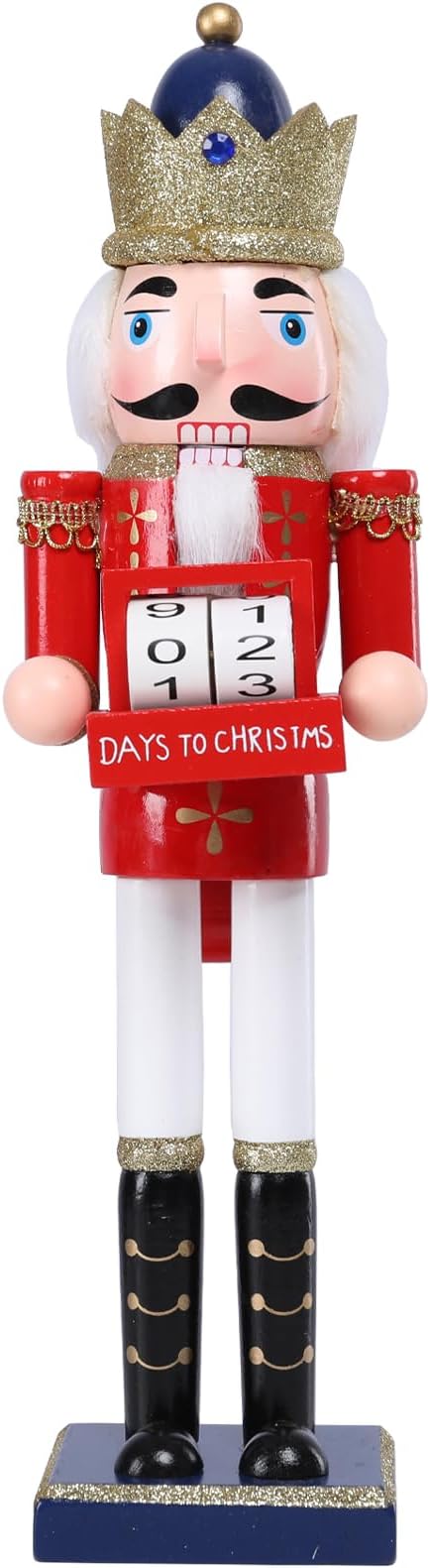 Christmas Nutcracker Decorations Nutcracker Figure 15 Inch Wooden Nutcrackers Collectible Ornament Nutcracker Soldier for Table Desktop Home Christmas Decor Xmas Indoor Decor Countdown