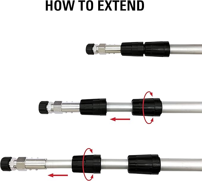 Simpson Cleaning 80470 Telescoping Extension Wand for Gas and Electric Pressure Washers up to 4000 PSI