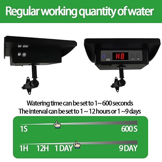 Solar Powered Automatic Drip Irrigation Kit with 15 Drippers - IP67 Irrigation System with Programmable Controller and Anti Backflow Siphon Pump for Garden and Landscape Use