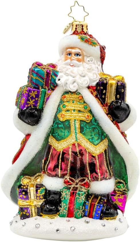 Christopher Radko Hand-Crafted European Glass Christmas Tree Decorative Ornament, A Santa for All Seasons