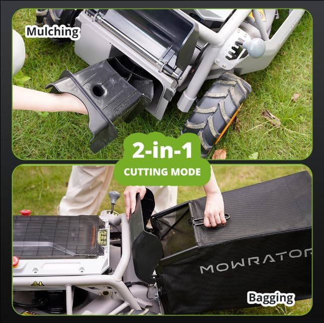 Remote Control Lawn Mower S1 4WD 56V18Ah 85° Slope(Wide Wheels Version), Multi-Functions RC Lawn Mower with 1.5-4.3 Inch Cutting Height 21 Inch Real Blade with Mowing 1.12 Acres