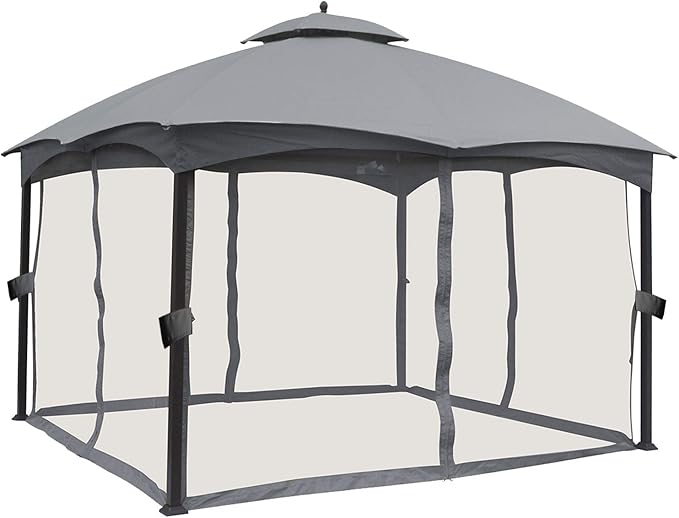 ABCCANOPY Replacement Netting Walls for 10' x 12' Gazebo, Gray