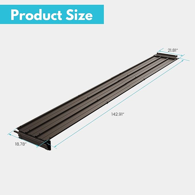Wall Mount Gazebo Connector Kit for 12ft Width, Pre Drilled Steel Expansion Linker with Easy Bolt On Assembly, Weatherproof for 12'x16' and12'x20' Lean to Gazebos,Brown