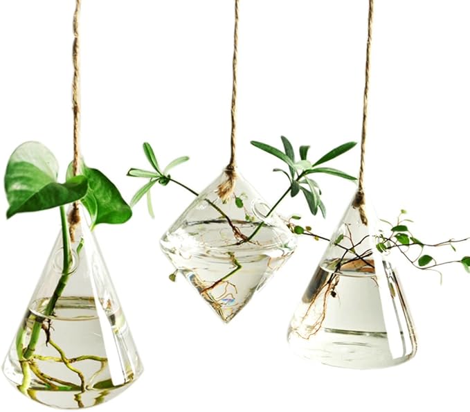 Propagation Station, Plants Terrarium, Plants Lover Gifts for Women,Plant Cutting Holder Home décor,Gifts for Women,House Warming New Home-3 Geometric Shape