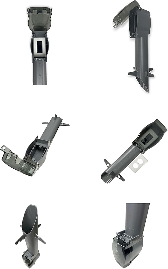 iMBAPrice IMBA-GPD19GR 19.5" Silver Grey Outdoor Power Post Enclosure, Weatherproof in-Use Electrical Outlet Stake for Garden & Landscape Lighting, Built-in Stabilizers Outlet Box with Cover, 1-Pack