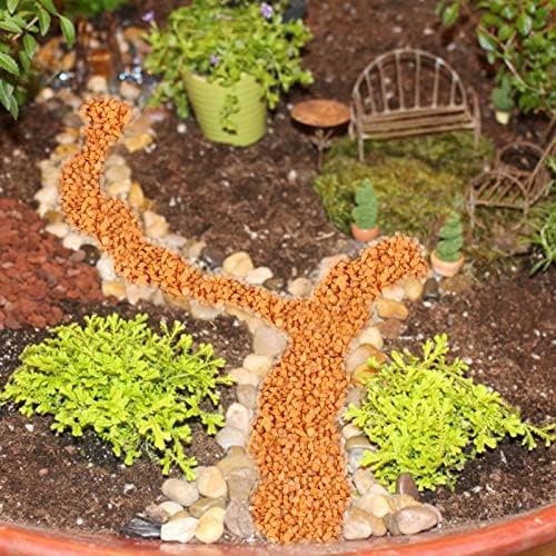 HappyFiller Fall Decoration 14 OZ Orange 2-5mm Gravels Decorative Succulent Soil Cover Small Stones Topper Dressing,Bonsai Fairy Garden,Harvest Autumn Decor Pebbles