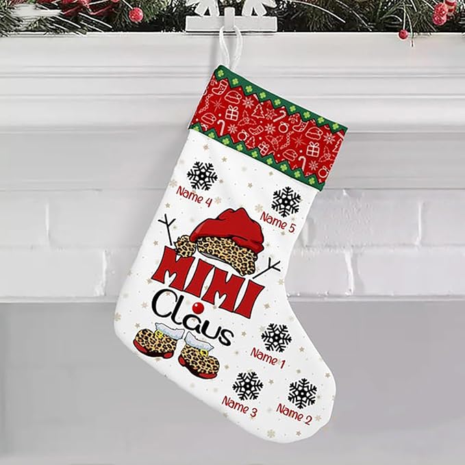 LOVELYPOD Christmas Stockings Personalized with Name, 19" Christmas Stocking Christmas Grandma Stocking 2023, Xmas Stocking Holiday Christmas Decoration Gifts for Family Kids